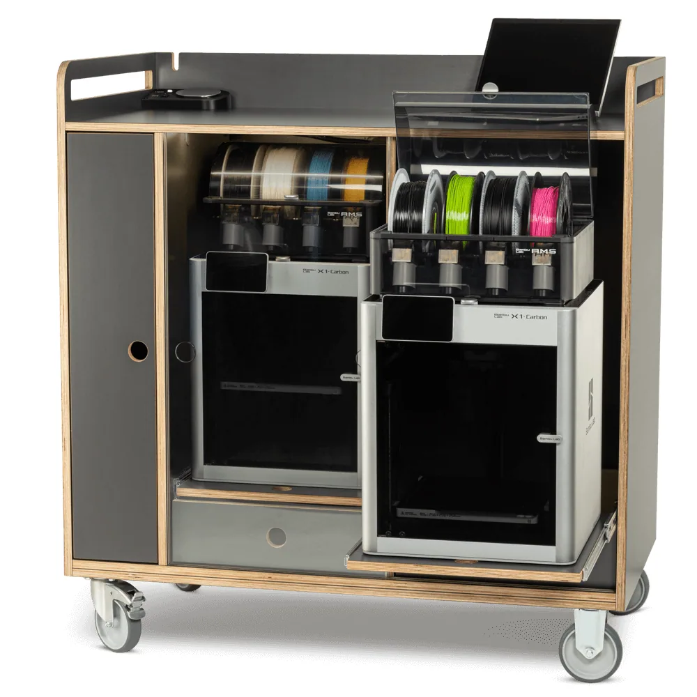 De Lay3rs AMcart voor in het klaslokaal. Niet alleen handig, maar ook goed voor de luchtkwaliteit. The Lay3rs AMcart for educational settings. Not only usefull but also good for the air quality.
