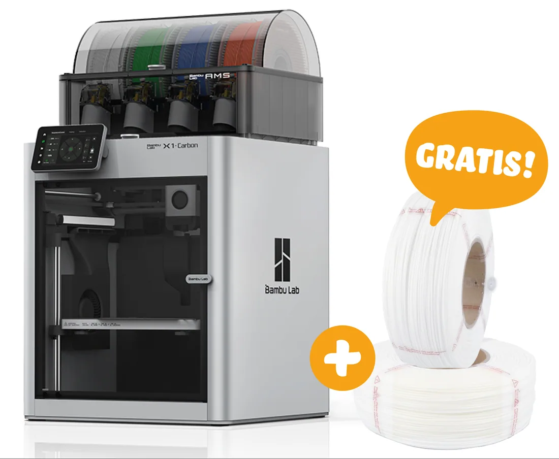 Free PLA with Bambu Lab X1E | Gratis PLA bij de Bambu Lab X1E
